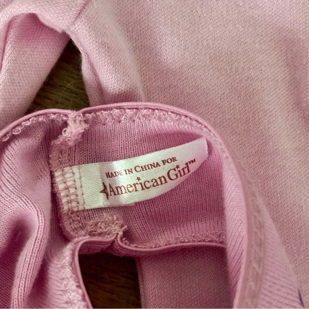American Girl Light Pink Pajama Set with Floral Trim for 18” Julie